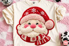 Latch Hook Santa Christmas PNG | Cozy Yarn Crochet Holiday Product Image 1