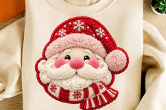 Latch Hook Santa Christmas PNG | Cozy Yarn Crochet Holiday Product Image 2