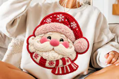 Latch Hook Santa Christmas PNG | Cozy Yarn Crochet Holiday Product Image 3