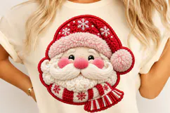 Latch Hook Santa Christmas PNG | Cozy Yarn Crochet Holiday Product Image 4