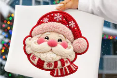 Latch Hook Santa Christmas PNG | Cozy Yarn Crochet Holiday Product Image 5