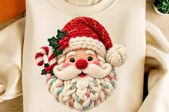 Crocheted Santa Holiday Ornament Product Image 2
