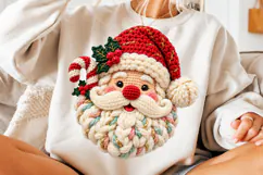 Crocheted Santa Holiday Ornament Product Image 3