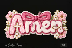 Faux Yarn Christian Easter Amen PNG | Easter Png Product Image 4