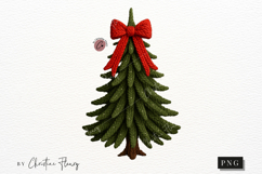 Faux Yarn Christmas Tree PNG Product Image 4