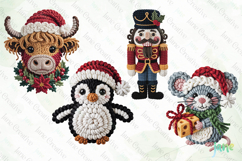 Latch Hook Yarn Christmas Clipart Product Image 1