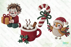 Latch Hook Yarn Christmas Clipart Product Image 1