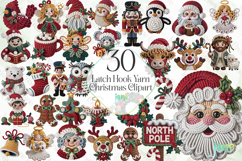 Latch Hook Yarn Christmas Clipart Bundle Product Image 1