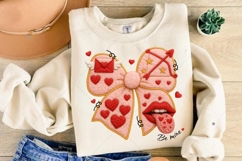 Latch Hook Yarn Crochet Be Mine Valentines Day Png, XOXO Product Image 6