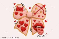 Latch Hook Yarn Crochet Be Mine Valentines Day Png, XOXO Product Image 1