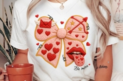 Latch Hook Yarn Crochet Be Mine Valentines Day Png, XOXO Product Image 2