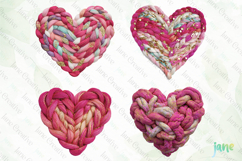 Latch Hook Yarn Crochet Hearts PNG Product Image 1