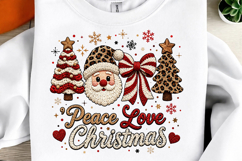 Latch Hook Yarn Faux Peace Love Christmas png Product Image 1