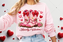 Latch Hook Yarn Howdy Valentine Day PNG, Crochet Western Product Image 4