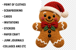Latch Hook Yarn Crochet Gingerbread Man PNG Product Image 3