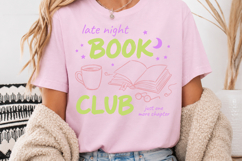 Late Night Book Club PNG, Just One More Chapter Sublimation Product Image 3