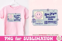 Late Night Readers Club PNG, Book Lover Sublimation Product Image 2