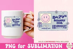 Late Night Readers Club PNG, Book Lover Sublimation Product Image 3