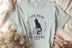 Late Night Readers Club SVG, Bookish Cat PNG, Dark Academia Product Image 3