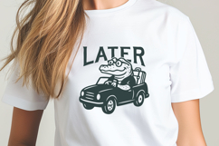 Later Gator SVG | Funny Alligator Driving PNG | Retro Travel Product Image 3