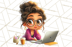 Latina Small Business Owner PNG Entrepreneur Graphics Product Image 2