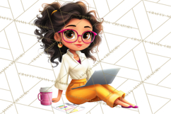 Latina Small Business Owner PNG Entrepreneur Graphics Product Image 4