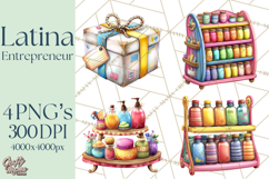 Latina Small Business Owner PNG Entrepreneur Graphics Product Image 1