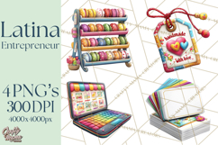 Latina Small Business Owner PNG Entrepreneur Graphics Product Image 1