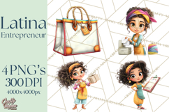 Latina Small Business Owner PNG Entrepreneur Graphics Product Image 1