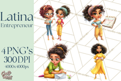 Latina Small Business Owner PNG Entrepreneur Graphics Product Image 1