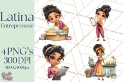 Latina Small Business Owner PNG Entrepreneur Graphics Product Image 1