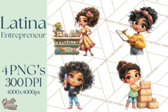 Latina Small Business Owner PNG Entrepreneur Graphics Product Image 1
