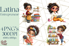 Latina Small Business Owner PNG Entrepreneur Graphics Product Image 1
