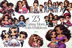 Latina Mom With Children Sublimation Product Image 1