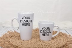 Two mug size mockup Latte mug mockup Product Image 1