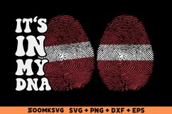 It's in my DNA Latvia Flag Fingerprint Sublimation PNG, SVG Product Image 1