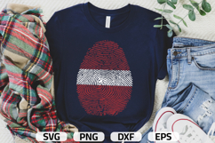 Latvia SVG | Latvia Flag Fingerprint | SVG PNG DXF EPS Product Image 1