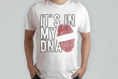 It's in my DNA Latvia Flag Fingerprint PNG Sublimation Product Image 2