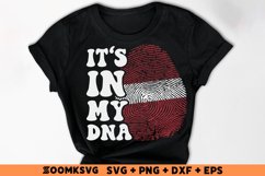 It's in my DNA Latvia Flag Fingerprint Sublimation PNG, SVG Product Image 2