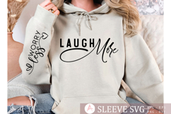 Laugh more Sleeve SVG Design Product Image 2