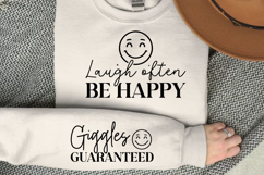 Laugh often be happy Sleeve SVG Design Product Image 2
