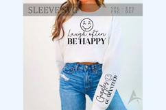Laugh often be happy Sleeve SVG Design Product Image 1