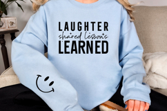 Laughter shared lessons learned Sleeve SVG Design Product Image 3