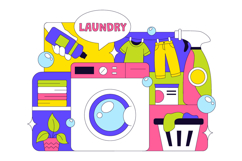 10 Laundry Room Vector Illustration Product Image 4
