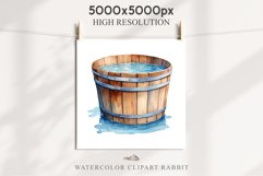 Laundry Tub Cozy Cottagecore Farm Bucket Village Wooden Sink PNG Nursery wall art card making collage printable decor junk journal sublimation Scrapbooking  watercolor Cozy Cottagecore Laundry Tub Village Wooden Sink House PNG clipart, farm barn village