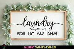 Laundry Wash Dry Fold SVG I Laundry Room Sign SVG  I Farmhouse Sign SVG