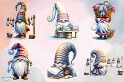 Laundry Gnome Watercolor Clipart - 24 Variations Product Image 4