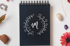 White Laurels &amp; Divider | Hand Drawn Leaf Border, Wreath Product Image 5