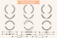 Laurels &amp; Divider | Hand Drawn Floral Border, Leafy Wreath Product Image 4
