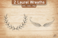 Laurel Wreath SVG PNG Bundle Product Image 2